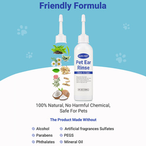 家庭用ペットのグルーミングとデイリーケアのための感染性のかゆみと臭いを防ぐための天然有機犬猫の耳のクリーニングドロップ - Product Image 4