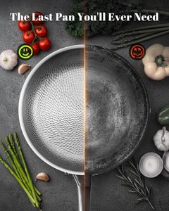 Juego de Cocina de 8 Piezas de Titanio Puro, Clásico, Duradero, Ecológico, Martillado, Libre de Químicos, Antiadherente, Sin Remaches, Apto para Inducción - Product Image 3