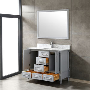 Mueble de Baño Moderno de Madera Sólida Estilo Farmhouse con Espejo Enmarcado Incluido, Resistente al Agua y Ecológico para Apartamento - Product Image 3