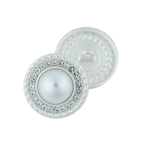 Fabricante de botones Jinyi, logotipo personalizado de marca, diseño de ropa elegante, botón de perla, botón de vástago para abrigo - Product Image 5