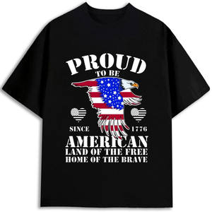 Camiseta Proud American Eagle para Hombre, 100% Algodón, 180 g/m², Manga Corta, Estampada, Transpirable - Product Image 1