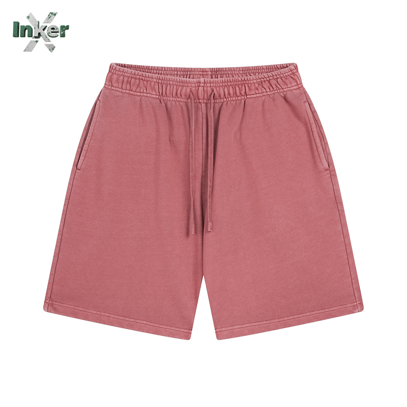 New Fashion Vintage Men's T-shirt Set Multicolor 375 Gsm Casual Style with Mid Waist Board Shorts Anti-Wrinkle Feature
