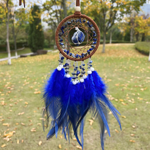 <span class=keywords><strong>Atrapasueños</strong></span> Colgante Hecho a Mano con Cristales Naturales de Amatista, Adorno para Coche, Accesorios, Amuletos, <span class=keywords><strong>Atrapasueños</strong></span> con Pluma - Product Image 4