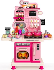 Juego de Cocina para Niños EPT con Sonido y Luz, Estufa, Fregadero, Accesorios de Comida, Juguete de Simulación para Niñas Pequeñas - Product Image 1