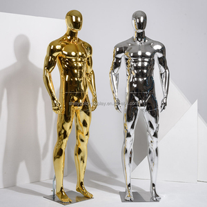 Maniquí Masculino Deportivo de Cuerpo Completo, Electrochapado en Oro y Plata, para Exhibición en Tiendas de Ropa - Product Image 2