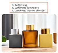 Bouteille diffuseur en stock 50ml 200ml 500ml Bouteille diffuseur en verre carrée Bouteille diffuseur de couleur