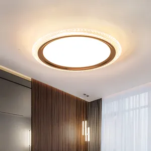 Luci intelligenti dal Design moderno per casa ufficio ferro alluminio acrilico rotondo montato su superficie 33w 49w 66w Led plafoniera