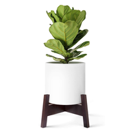 Pertengahan Abad Kayu Plant Stand Pot Bunga Pemegang Display Pot Rak Dekorasi Rumah untuk 10 Inci untuk 12 Inci Planter