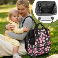 Exklusive Maßanfertigung Große Wickeltasche für Frauen Print-on-Demand Hawaiianische Tropische Blumen- und Pflanzenmuster Rucksack