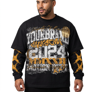Hot Selling Men's Long Sleeve T-Shirt With Front <b>Graphic</b> Print Street Style O-Neck Shirt Cotton Jersey Regular Fit Men <b>Tees</b> - Product Image 1