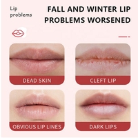 Récipient de gommage pour les lèvres au sucre végétalien biologique transparent avec cuillère exfoliant de marque privée élimine efficacement la peau morte gommage pour les lèvres