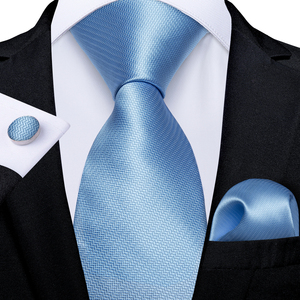 Accessoires de mariage pour homme : <span class=keywords><strong>cravate</strong></span>, pochette de costume et boutons de manchette unis à séchage rapide (rose, bleu, vert, violet) – Cadeau pour marié ou mari - Product Image 3