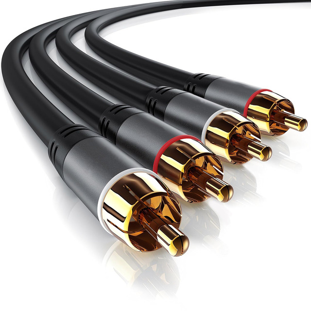 PREMIUM 2RCA Male to Male Stereo Audio Cable Gold Plated Hifi Sound 2rca Audio Cable for DVD Players 2RCA Cable