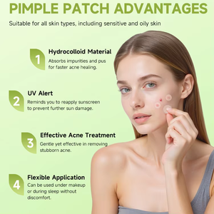 Patchs anti-acné de haute qualité pour usage domestique, traitement de l'acné, à base de polyphénols de thé et d'acide salicylique - Product Image 3