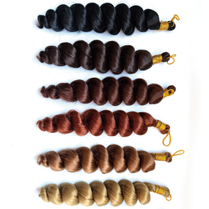 <span class=keywords><strong>Extensiones</strong></span> de Cabello Sintético al por Mayor de 14 Pulgadas, <span class=keywords><strong>Trenzas</strong></span> Francesas Rizadas, Suaves, Estilo Africano Italiano, Cabello Rizado Suelto para Trenzar - Product Image 2