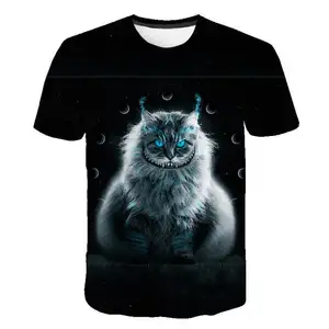 3D Digitaldruck T-Shirt Quelle Hersteller Außenhandel Herren T-Shirt New Round Neck Kurzarm