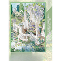 Un paquet d'autocollants 39.0, série Jardin, autocollants de paysage, style aquarelle, scènes miniatures 3D, autocollants DIY immersifs