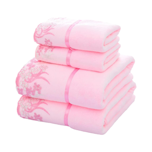 Hot Sale <strong>pink</strong> Bath <strong>Towel</strong> Set 2-Piece High Density Microfiber Bath <strong>Towel</strong> - Product Image 4