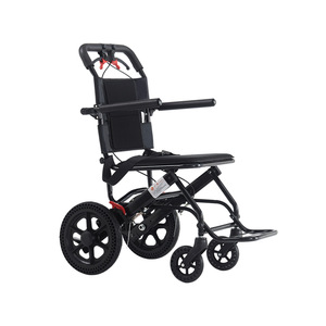 Silla de Ruedas Plegable, Ligera y Compacta para Viajes, Manual, para Uso en Avión, Tela Oxford Negra - Product Image 1