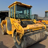 Rouleau vibratoire tandem d'occasion à double fréquence et double amplitude, compacteur d'asphalte à double tambour pour le pavage routier et l'entretien des pistes