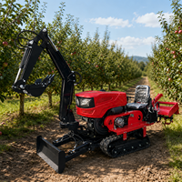 Cultivador Agrícola Compacto con Rotocultivador para Labranza, Deshierbe, Zanjado y Siembra