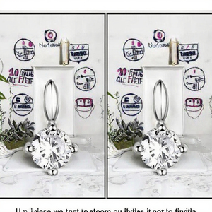 New Sutariya Brothers Women's Mini Single <b>Stud</b> <b>Earrings</b> 925 Sterling <b>Silver</b> Gold Plated Zircon Claw Setting Trendy Joker Design - Product Image 2