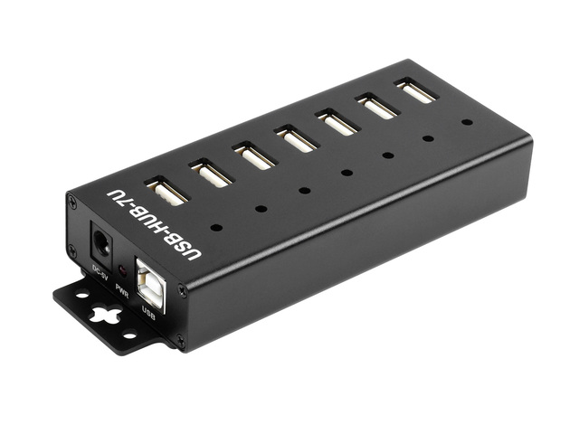 Waveshare USB-HUB-7U-EU-SKU-23077 ,Industrial Grade USB HUB, Extending 7x USB 2.0 Ports