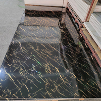 Panneau mural en marbre imperméable anti-UV, panneau mural en PVC pour décoration intérieure moderne, panneau UV