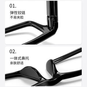 Montura de Gafas Retro Cuadradas Negras 1450 Ultraligeras TR90 para Hombre, Diseño Estrecho de Marco Completo - Product Image 2