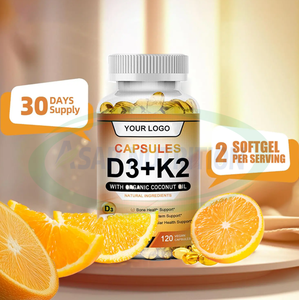Complément Alimentaire Ausreson Halal Vitamine <span class=keywords><strong>D3</strong></span> + K2 Gélules Molles 1000 UI 10000 UI et Véganes pour Soutenir des Os Forts Capsules de Vitamine <span class=keywords><strong>D3</strong></span> K2 - Product Image 3