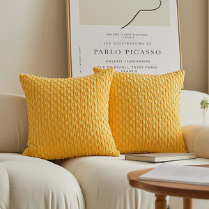 Fabricante al por mayor de alta calidad suave sofá cojín Color sólido <span class=keywords><strong>PANA</strong></span> rayas decoración del hogar <span class=keywords><strong>funda</strong></span> de almohada - Product Image 5