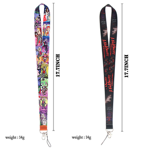 Horror Bride Series Long-Style Phone Lanyard with <b>Hook</b> Polyester Heat Transfer Print Neck Strap for ID Badges & Work Tags - Product Image 2