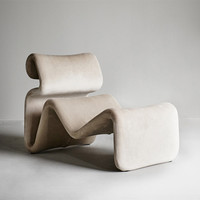 Canapé simple moderne chaise longue incurvée irrégulière pour salon balcon meubles de maison-chaise paresseuse en ruban pour s'asseoir allongé