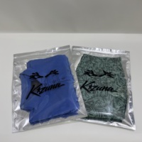 Sacs d'emballage pour vêtements avec fermeture éclair argentée et logo personnalisé, sacs refermables en aluminium pour vêtements, t-shirts, pochettes