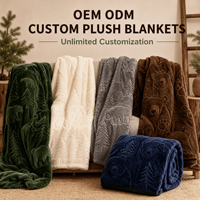 Couverture en peluche personnalisée ours canneberge en Minky, couverture de Noël en peluche, vente en gros OEM ODM, cadeau de vacances doux et portable, collection maison