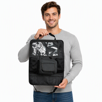 Organisateur de siège arrière de voiture imperméable, sac de rangement suspendu multi-poches, organisateur de rangement pour l'intérieur de la voiture, pour les voyages en famille