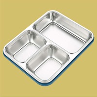 Boîte à lunch en acier inoxydable 304, anti-odeur, pour étudiants, employés de bureau, portable, double compartiment, hermétique, boîte bento pour enfants