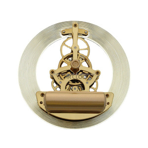 5 pollici (diametro 126MM) <span class=keywords><strong>orologio</strong></span> a <span class=keywords><strong>ingranaggi</strong></span> mobili metallo scheletro inserto <span class=keywords><strong>orologio</strong></span> con colore argento numeri romani quadrante - Product Image 4