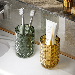 Travel Wash Cup Set Triple Toothbrush Holder Portable Household Toothpaste Mouthwash Cup Freestanding Pet Material - Product Image 2