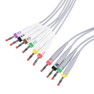 สายเคเบิล Nihon kohden EKG ขั้วต่อ4.0กล้วย10ตะกั่วสายเคเบิล <span class=keywords><strong>ECG</strong></span> <span class=keywords><strong>12</strong></span>ดีไซน์ใหม่ - Product Image 2