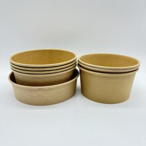 Bols à dessert jetables gobelets à soupe en papier récipients alimentaires en papier avec couvercle pour soupe chaude - Product Image 1