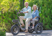 Tricycle électrique motorisé Tiniover Creek Pro 48V, carrosserie ouverte, 2 adultes/sénior, autonomie 50-70 km, capacité de charge élevée