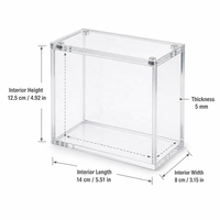 Boîte de rangement en acrylique personnalisée avec couvercle magnétique, résistante à l'eau, surface polie, épaisseur 5 mm, écologique, pour objets de collection