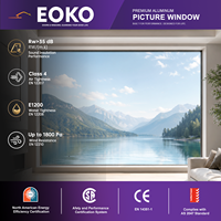 Fenêtre panoramique fixe EOKO résistante aux ouragans, verre de sécurité AS2047 pour maison côtière, grande fenêtre panoramique à double vitrage