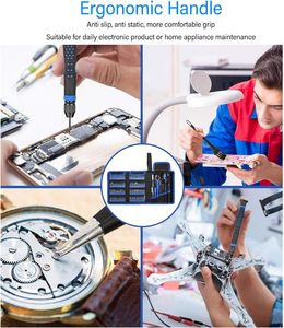 Kit de tournevis électrique rechargeable au lithium-ion 152-en-1 avec couple N0.35 pour réparation de téléphones portables, ordinateurs et outils de bricolage, avec sac en tissu - Product Image 6