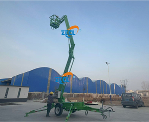 Remorquable Cherry Pickers <span class=keywords><strong>Boom</strong></span> <span class=keywords><strong>Lift</strong></span> Plate-forme Pickup Monté Remorque Télescopique Articulée Manuellement Mini <span class=keywords><strong>Boom</strong></span> <span class=keywords><strong>Lift</strong></span> - Product Image 3