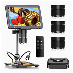 กล้องจุลทรรศน์ดิจิตอลอเนกประสงค์แบบออลอินวัน รุ่นใหม่ เลนส์สามตัว หน้าจอ IPS ความละเอียดสูงขนาด 10.1 นิ้ว สำหรับซ่อมโทรศัพท์มือถือ - Product Image 1