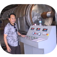 Machine de pyrolyse d'huile de recyclage de craquage thermique en caoutchouc de pneu en plastique continu