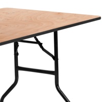 Table pliante rectangulaire en contreplaqué portable pour hôtel, prix de gros, pour mariage, banquet, parc