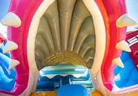 Ciudad de Diversión Inflable Comercial con Temática Oceánica, Castillo Inflable Grande de PVC, Parque de Atracciones Inflable para Niños para Alquiler